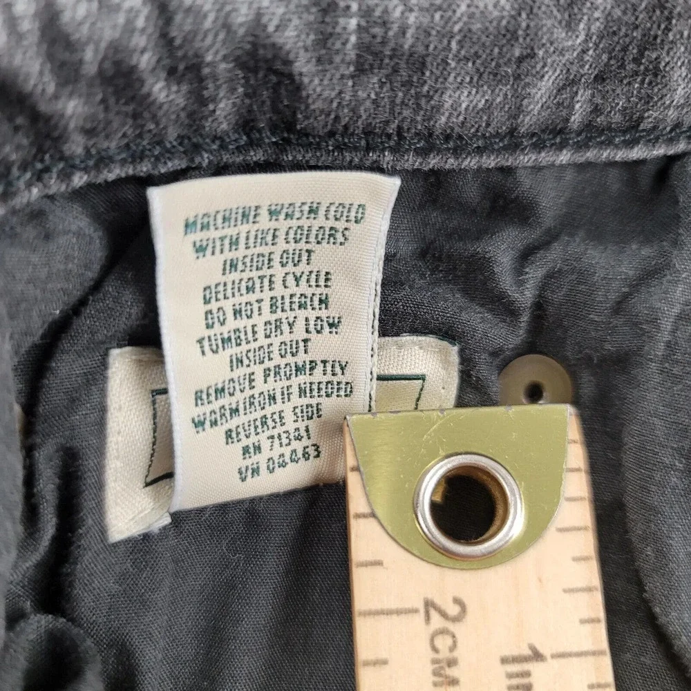 LL Bean Jeans Womens 18 Petite Black Dark Wash‎ Casual Denim Outdoors XK89 Logo